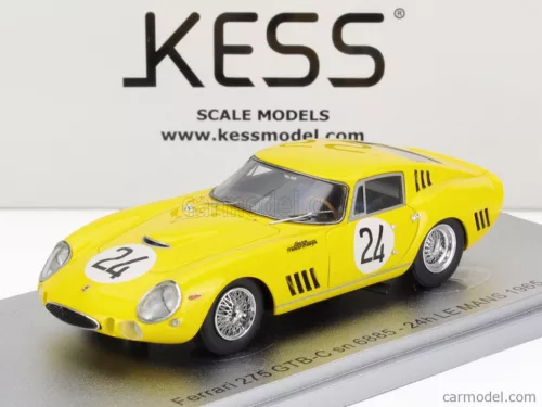 FERRARI  275 GTB/C sn.6885 TEAM ECURIE FRANCORCHAMPS N 24 3rd 24h LE MANS 1965 WILLY MAIRESSE - JEAN BLATON (BEURLYS)  YELLOW