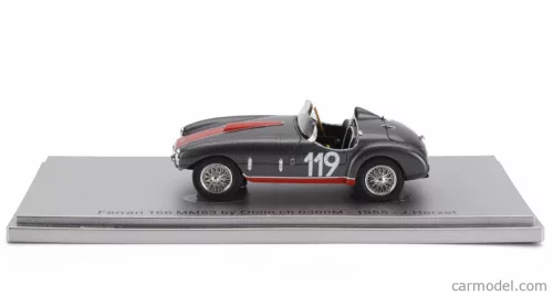 FERRARI  166 MM53 SPIDER BARQUETTE ch.0300M VIGNALE BY OBLIN N 119 WINNER COPPA SAR 1955  GREY RED
