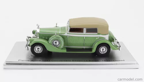 PIERCE ARROW  124 CONVERTIBLE BERLINE SEDAN LE BARON CLOSED 1933  LIGHT GREEN