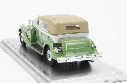 PIERCE ARROW  124 CONVERTIBLE BERLINE SEDAN LE BARON CLOSED 1933  LIGHT GREEN