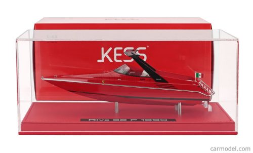 RIVA  MOTOSCAFO 32 FERRARI 1990 2x ENGINE V8 - 780CV - (24cm) - CON VETRINA - WITH SHOWCASE  RED