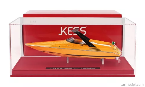 RIVA  MOTOSCAFO 32 FERRARI 1990 2x ENGINE V8 - 780CV - (24cm) - CON VETRINA - WITH SHOWCASE  YELLOW