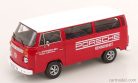 VOLKSWAGEN  T2b MINIBUS PORSCHE RENNDIENST STUTTGART ZUFFENHAUSEN 1972 - WITH FUCHS RIMS  RED WHITE