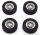 ACCESSORIES  SET 4X COMPLETE WHEELS - SET 4X CERCHI A RAGGI  BLACK CHROME