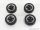 ACCESSORIES  4X PORSCHE FUCHS WHEELS AND TYRES  BLACK
