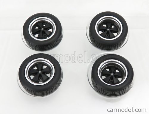 ACCESSORIES  4X PORSCHE FUCHS WHEELS AND TYRES  BLACK