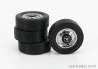 ACCESSORIES  MERCEDES BENZ 600 - SET 4X COMPLETE WHEELS - SET 4X CERCHI A RAGGI  BLACK CHROMED