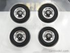 ACCESSORIES  MERCEDES BENZ 600 - SET 4X COMPLETE WHEELS - SET 4X CERCHI A RAGGI  BLACK CHROMED