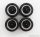 ACCESSORIES  PORSCHE 911 4X WHEELS AND TIRE SET 1976  BLACK