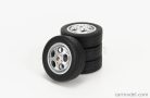 ACCESSORIES  4X  WHEELS AND RIMS SET  FOR PORSCHE  SILVER