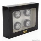 ACCESSORIES  SET 4X WHEELS AND RIMS FOR FERRARI F40 1987  BLACK CHROME