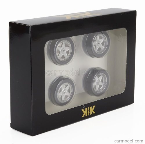 ACCESSORIES  SET 4X WHEELS AND RIMS FOR FERRARI F40 1987  BLACK CHROME