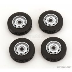   ACCESSORIES  SET 4X WHEELS AND RIMS FOR VOLKSWAGEN SCIROCCO MKI L 1975  BLACK CHROME