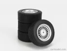 ACCESSORIES  4X  WHEELS AND RIMS SET 17' FOR BMW 3-SERIES ALPINA (E30) 1988  BLACK SILVER