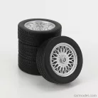 ACCESSORIES  4X  WHEELS AND RIMS SET 17' FOR BMW 3-SERIES ALPINA (E30) 1988  BLACK SILVER