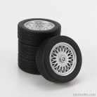 ACCESSORIES  4X  WHEELS AND RIMS SET 17' FOR BMW 3-SERIES ALPINA (E30) 1988  BLACK SILVER