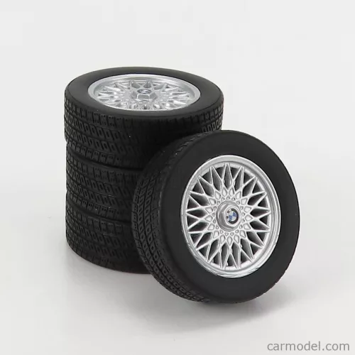 ACCESSORIES  4X  WHEELS AND RIMS SET 17' FOR BMW 3-SERIES ALPINA (E30) 1988  BLACK SILVER