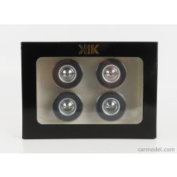   ACCESSORIES  SET 4X WHEELS AND RIMS FOR FIAT 500 1968  BLACK CHROME