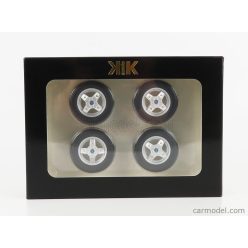   ACCESSORIES  SET 4X WHEELS AND RIMS FOR FIAT 500 ABARTH 1968  BLACK SILVER