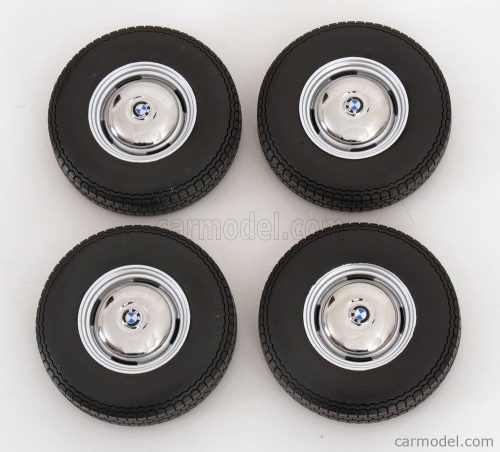 ACCESSORIES  SET 4X WHEELS AND RIMS FOR BMW 2002 1967  BLACK CHROME