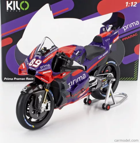 DUCATI  DESMOSEDICI GP24 TEAM PRAMAC RACING N 89 WORLD CHAMPION MOTOGP SEASON 2024 JORGE MARTIN  PURPLE RED BLACK
