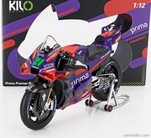 DUCATI  DESMOSEDICI GP24 TEAM PRAMAC RACING N 21 MOTOGP SEASON 2024 FRANCO MORBIDELLI  PURPLE RED BLACK