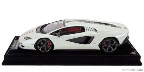 LAMBORGHINI  COUNTACH LPi 800-4 ITALIAN LIVERY 2021 - CON VETRINA - WITH SHOWCASE  WHITE ITALIAN FLAG