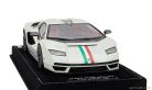 LAMBORGHINI  COUNTACH LPi 800-4 ITALIAN LIVERY 2021 - CON VETRINA - WITH SHOWCASE  WHITE ITALIAN FLAG