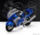 SUZUKI  GSX 1300R HAYABUSA 2001  BLUE SILVER