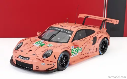 PORSCHE  911 991 RSR TEAM PORSCHE GT N 92 WINNER LMGTE PRO PINK PIG TRIBUTE 24h LE MANS 2018 MICHEAL CHRISTENSEN - KEVIN ESTRE - LAURENS VANTHOOR  PINK