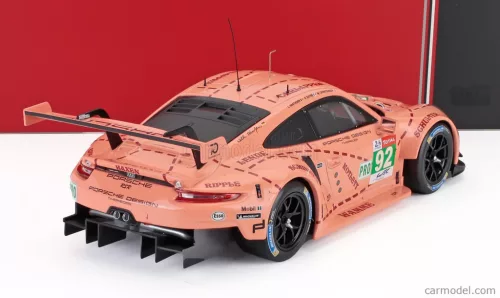 PORSCHE  911 991 RSR TEAM PORSCHE GT N 92 WINNER LMGTE PRO PINK PIG TRIBUTE 24h LE MANS 2018 MICHEAL CHRISTENSEN - KEVIN ESTRE - LAURENS VANTHOOR  PINK