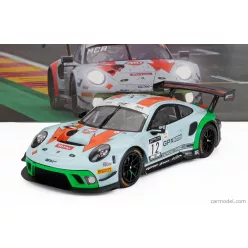   PORSCHE  911 991-2 GT3 R TEAM GPX RACING GULF N 12 24h SPA 2020 MATT CAMPBELL - PATRICK PILET - MATHIEU JAMINET  LIGHT BLUE RED