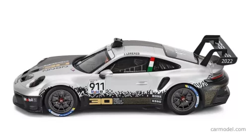 PORSCHE  911 992 GT3 CUP 4.2L TEAM PORSCHE MOTORSPORT N 911 PORSCHE SUPERCUP IMOLA 2022 JORGE LORENZO  WHITE GREY