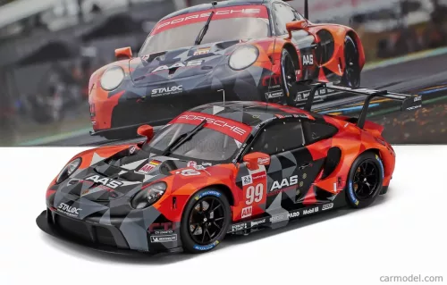 PORSCHE  911 991-2 4.2L RSR-19 TEAM PROTON RACING N 99 24h LE MANS 2021 HARRY TINCKNELL - VUTTHIKORN INTHRAPHUVASAK - FLORIAN LATORRE  ORANGE GREY BLACK