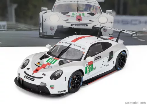 PORSCHE  911 991-2 RSR-19 4.2L TEAM PORSCHE GT N 91 24h LE MANS 2021 GIANMARIA BRUNI - RICHARD LIETZ - FREDERIC MAKOWIECKI  WHITE GREY
