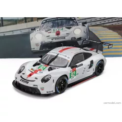   PORSCHE  911 991-2 RSR-19 4.2L TEAM PORSCHE GT N 92 24h LE MANS 2021 MICHAEL CHRISTENSEN - KEVIN ESTRE - NEEL JANI  WHITE GREY RED