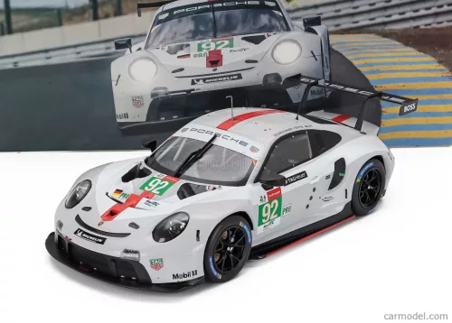 PORSCHE  911 991-2 RSR-19 4.2L TEAM PORSCHE GT N 92 24h LE MANS 2021 MICHAEL CHRISTENSEN - KEVIN ESTRE - NEEL JANI  WHITE GREY RED
