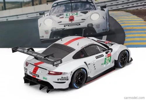 PORSCHE  911 991-2 RSR-19 4.2L TEAM PORSCHE GT N 92 24h LE MANS 2021 MICHAEL CHRISTENSEN - KEVIN ESTRE - NEEL JANI  WHITE GREY RED
