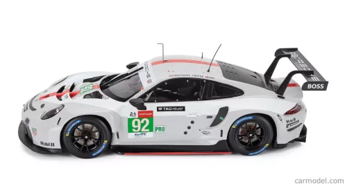 PORSCHE  911 991-2 RSR-19 4.2L TEAM PORSCHE GT N 92 24h LE MANS 2021 MICHAEL CHRISTENSEN - KEVIN ESTRE - NEEL JANI  WHITE GREY RED