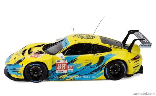PORSCHE  911 991 RSR-19 4.2L TEAM DEMPSEY PROTON RACING N 88 24h LE MANS 2022 FRED POORDAD - MAXWELL ROOT - JAN HEYLEN  YELLOW LIGHT BLUE