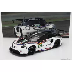   PORSCHE  911 RSR-19 GOODBYE TEAM PORSCHE GT N 92 LAST RACE WEC 8h BAHRAIN 2022 KEVIN ESTRE - MICHAEL CHRISTENSEN  WHITE BLACK