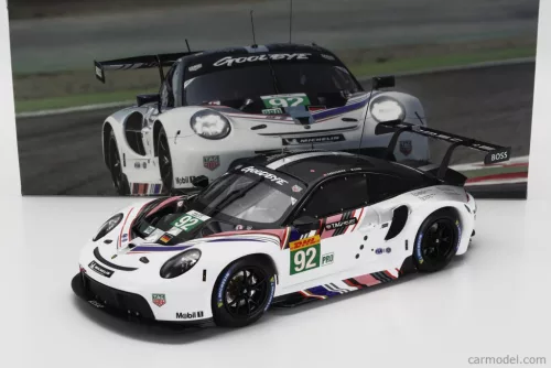 PORSCHE  911 RSR-19 GOODBYE TEAM PORSCHE GT N 92 LAST RACE WEC 8h BAHRAIN 2022 KEVIN ESTRE - MICHAEL CHRISTENSEN  WHITE BLACK