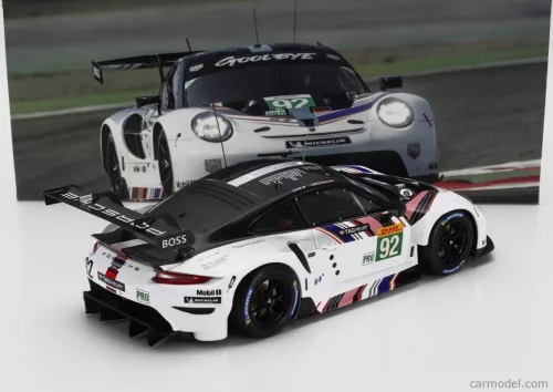 PORSCHE  911 RSR-19 GOODBYE TEAM PORSCHE GT N 92 LAST RACE WEC 8h BAHRAIN 2022 KEVIN ESTRE - MICHAEL CHRISTENSEN  WHITE BLACK