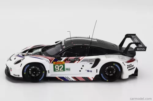 PORSCHE  911 RSR-19 GOODBYE TEAM PORSCHE GT N 92 LAST RACE WEC 8h BAHRAIN 2022 KEVIN ESTRE - MICHAEL CHRISTENSEN  WHITE BLACK