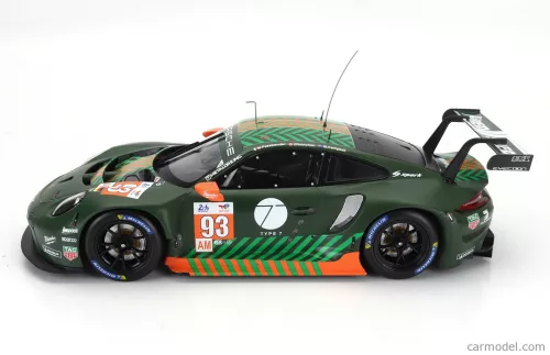 PORSCHE  911 991 RSR-19 4.2L TEAM PROTON COMPETITION N 93 24h LE MANS 2022 MICHAEL FASSBENDER - MATT CAMPBELL - ZACHARIE ROBICHON  GREEN BLACK