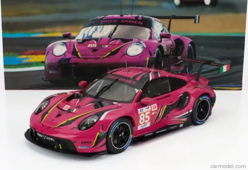 PORSCHE  911 991-2 RSR-19 4.2L TEAM IRON DAMES N 85 24h LE MANS 2023 SARAH BOVY - RAHEL FREY - MICHELLE GATTING  FUCSIA