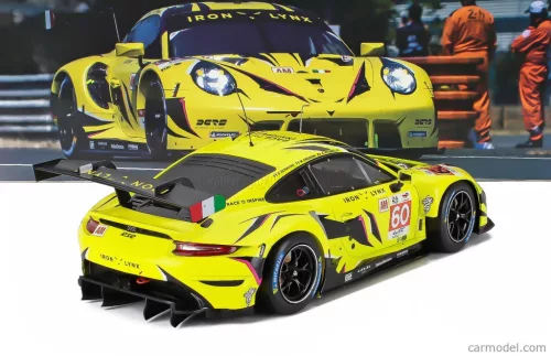 PORSCHE  911 991-2 RSR-19 4.2L TEAM IRON LYNX N 60 24h LE MANS 2023 MATTEO CRESSONI - ALESSIO PICARIELLO - CLAUDIO SCHIAVONI  YELLOW