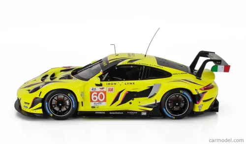 PORSCHE  911 991-2 RSR-19 4.2L TEAM IRON LYNX N 60 24h LE MANS 2023 MATTEO CRESSONI - ALESSIO PICARIELLO - CLAUDIO SCHIAVONI  YELLOW