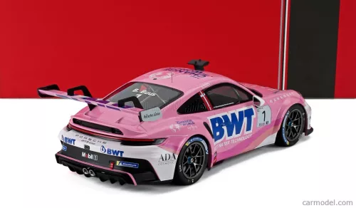 PORSCHE  911 992 GT3 CUP 4.2L TEAM BMW LECHNER RACING N 1 CHAMPION PORSCHE SUPERCUP 2023 BASTIAN BUUS  PINK