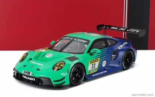 PORSCHE  911 992 GT3 R TEAM FALKEN MOTORSPORTS N 33 24h NURBURGRING 2024 JULIEN ANDLAUER - KLAUS BACHLER - SVEN MULLER - ALESSIO PICARIELLO  LIGHT GREEN BLUE